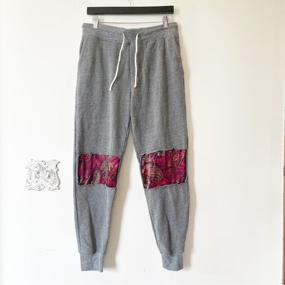 Mercy x Mankind Boho Paisley Patch Sweatpants Joggers M - Picture 1 of 7